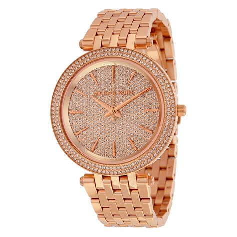 michael kors darci pavé rose gold tone watch|michael kors watch bands.